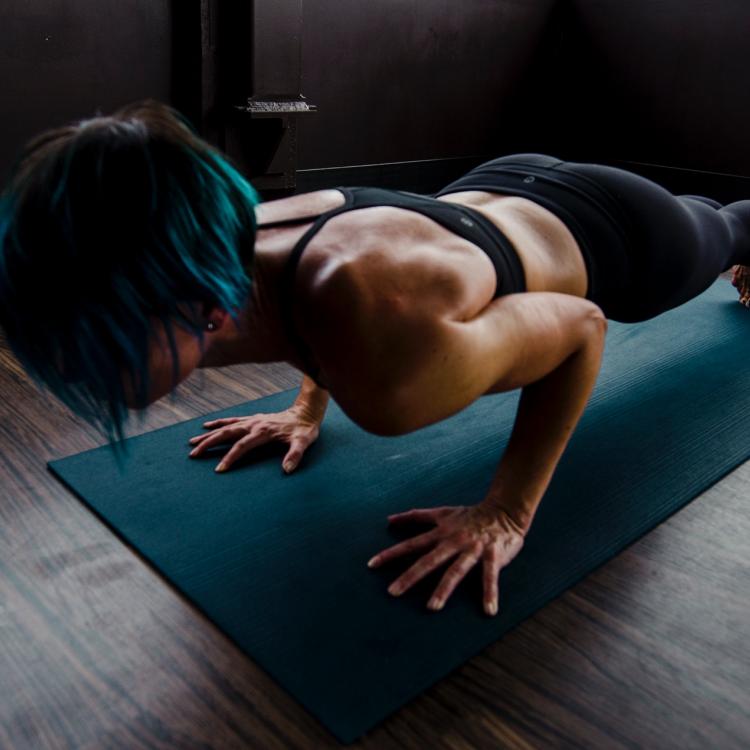 Woman doing push-ups